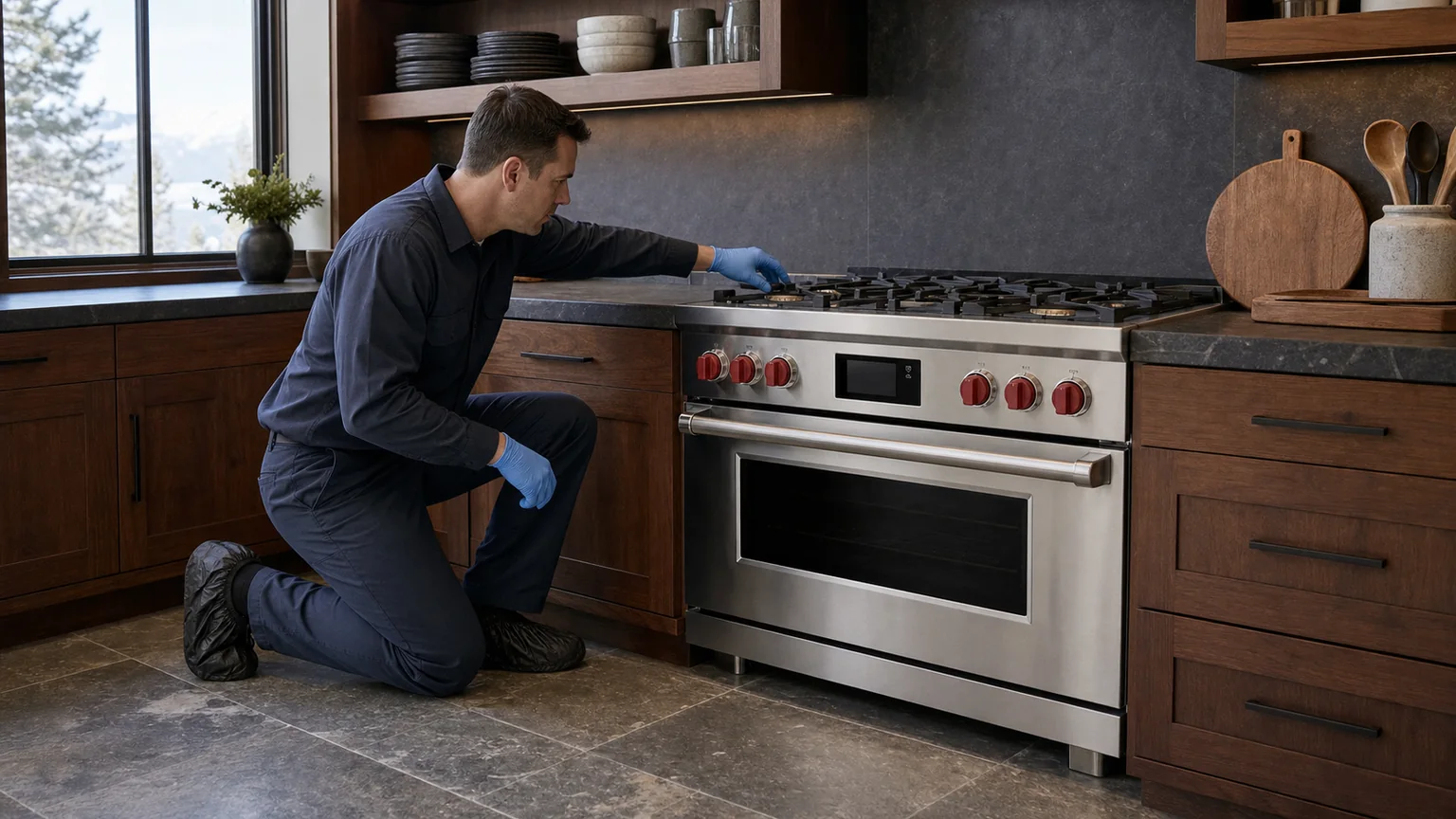 Professional dual-fuel range service